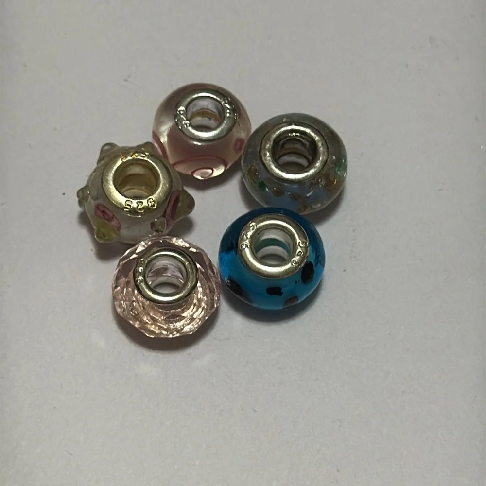 Sterling silver 925 beautiful Charm beads preowned set - Picture 9 of 10